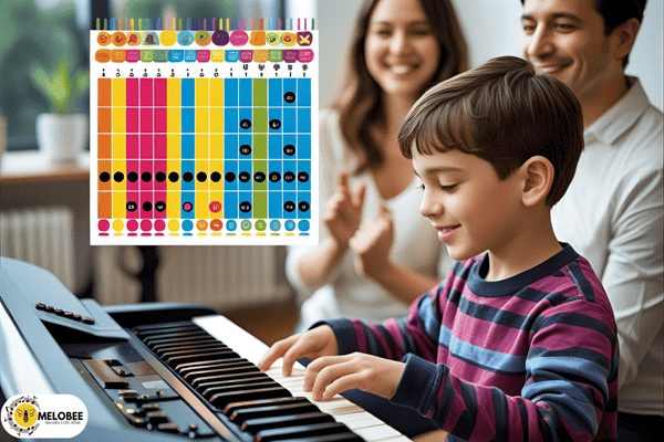 Các hợp âm piano cơ bản nào giúp bé tiếp thu âm nhạc dễ nhất? 2 Bé học hợp âm piano cơ bản tại nhà cùng gia đình
