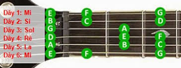 Tên 6 Dây Đàn Guitarcác nốt nhạc cơ bản 