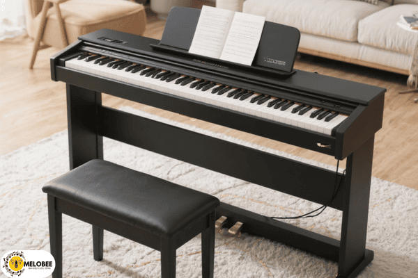 Đàn piano điện 88 phím hiện đại trong phòng khách